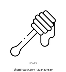 honey icon. Linear style sign isolated on white background. Vector illustration