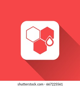 honey icon with long shadow