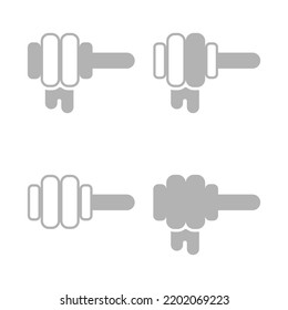 icono de miel en fondo blanco, ilustración vectorial