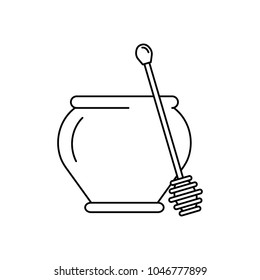 Honey icon. Outline honey vector icon for web design isolated on white background