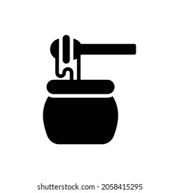 honey icon, honey pot icon vector illustration