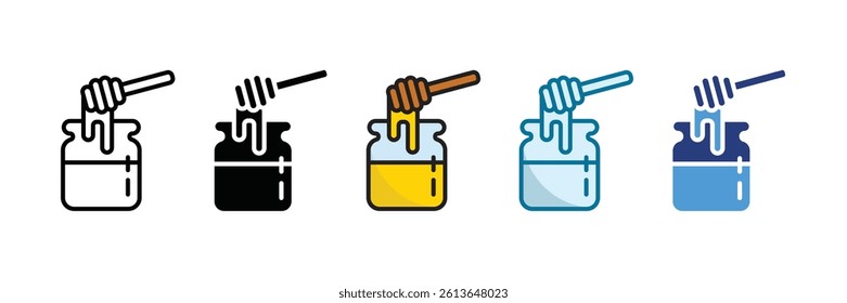 Honey Icon Set Multiple Style Collection