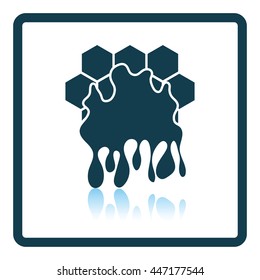 Honey icon. Shadow reflection design. Vector illustration.