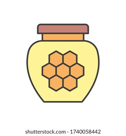 Honey icon. Simple outline colored vector of amusement icons for ui and ux, website or mobile application