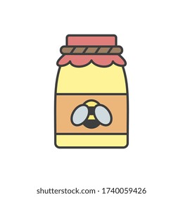 Honey icon. Simple outline colored vector of amusement icons for ui and ux, website or mobile application