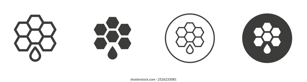 Ícone de mel Contorno simples vetor logotipo