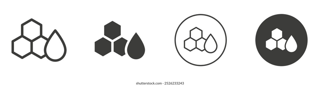 Ícone de mel Contorno simples vetor logotipo