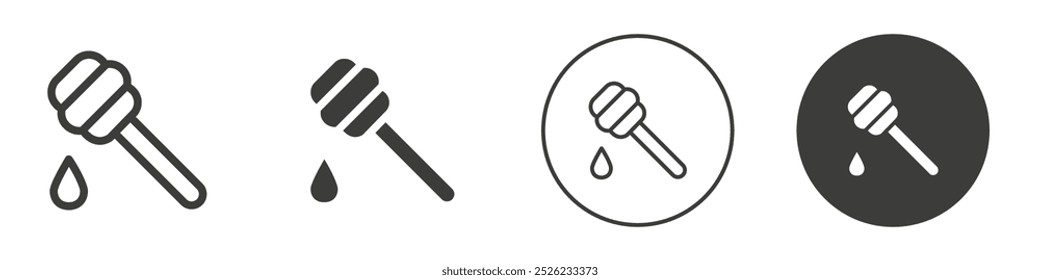 Icono de miel Logotipo de Vector de contorno simple