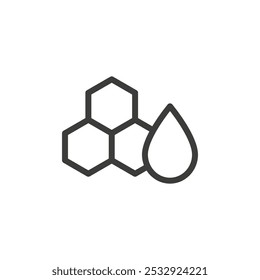 Icono de miel Logotipo de Vector de contorno simple