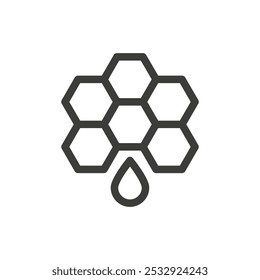 Icono de miel Logotipo de Vector de contorno simple