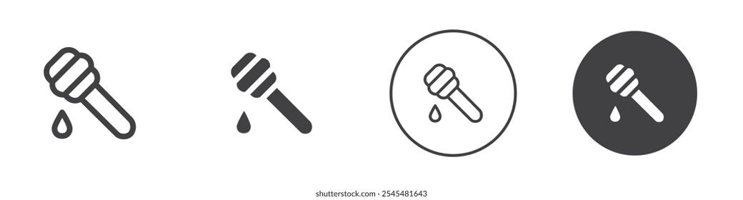 Honey icon Simple outline vector logo