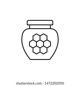 Honey icon. Simple thin line, outline vector of autumn icons for ui and ux, website or mobile application