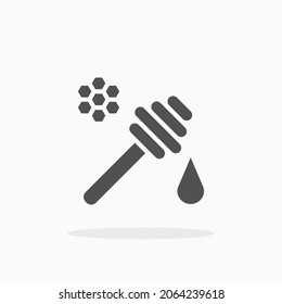 Icono de miel. Estilo de glifo sólido. Ilustración vectorial. Disfruta de este icono para tu proyecto.
