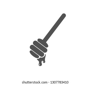 Honey icon. Honey spoon illustration. 