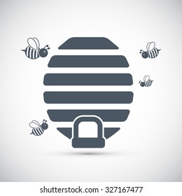 Honey icon vector - Beehive icon