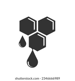 Honey icon. Vector concept illustration for design flat