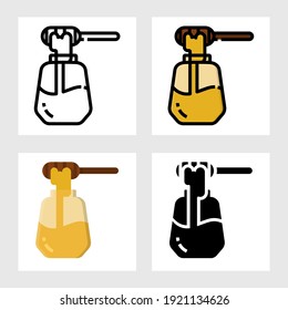 honey icon vector design in filled, thin line, outline and flat style. no2