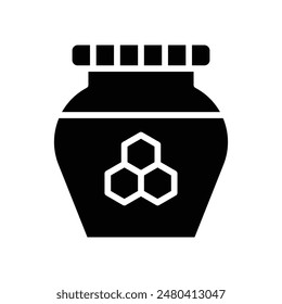Honey icon vector design template, honey jar icon vector.