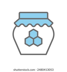 Honey icon vector design template, honey jar icon vector.