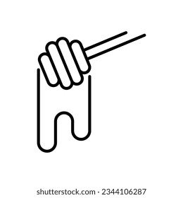 honey icon vector in line style
