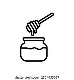 honey icon vector in line style
