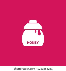 honey icon vector. honey sign on pink background. honey icon for web and app