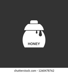 honey icon vector. honey sign on black background. honey icon for web and app