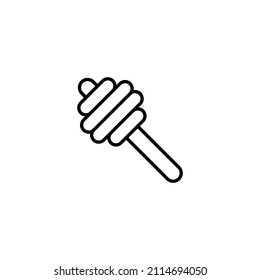 Honey icon vector Honey stick flat vector icon for apps and websites Honey vector icon in flat style
