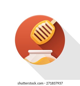 Honey icon vector for web design.