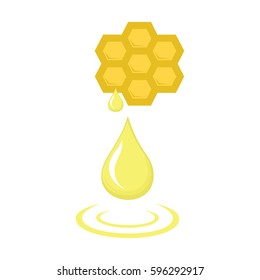 Honey icon vector,Bee honeycomb.