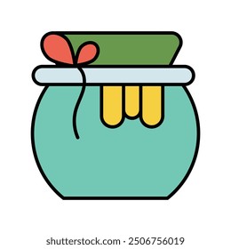honey icon with white background vector stock illustration