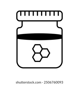 honey icon with white background vector stock illustration