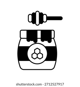 Honey icon with white background vector stock illustration