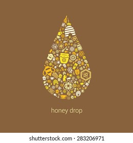 honey icons in drop