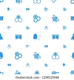 honey icons pattern seamless white background. Included editable filled honeycomb, beehouse, bee icons. honey icons for web and mobile.