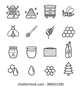 Honey icons set.