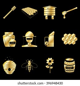 Honey icons set