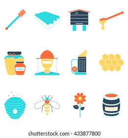 Honey icons set