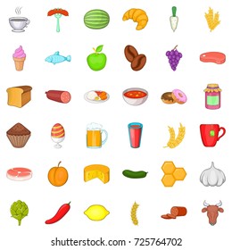 Honey icons set. Cartoon style of 36 honey vector icons for web isolated on white background