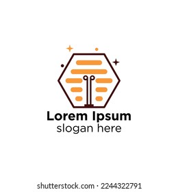 honey idea logo design vector