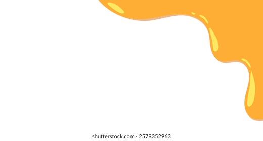 Honey Illustration. Flowing Melted Caramel. Abstract Honey Dripping Pattern. Melting Mustard Illustration. Colorful Wavy Liquid Background. Melting Slime Design Element. Dripping Yellow Paint.