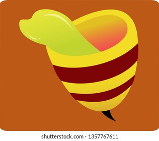 Honey Inside Belly and Sting Logo Template Design