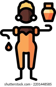 honey isolated design element stock illustration. Vector on a white background