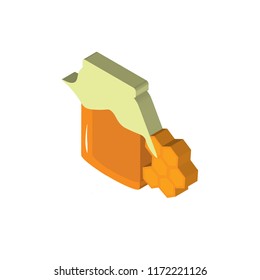 Honey isometric left top view 3D icon