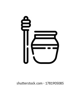 Honey, Jam Icon Logo Vector Isolated. Autumn Icon Set. Editable Stroke and Pixel Perfect.