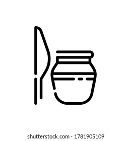 Honey, Jam Icon Logo Vector Isolated. Autumn Icon Set. Editable Stroke and Pixel Perfect.