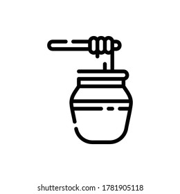 Honey, Jam Icon Logo Vector Isolated. Autumn Icon Set. Editable Stroke and Pixel Perfect.