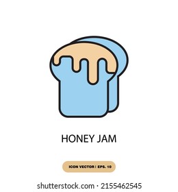honey jam icons  symbol vector elements for infographic web
