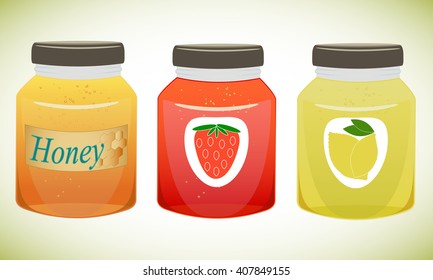 Honey and jam jar