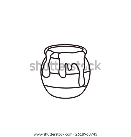 honey jam jar pot ceramic vase vector emoji illustration symbol sign icon 